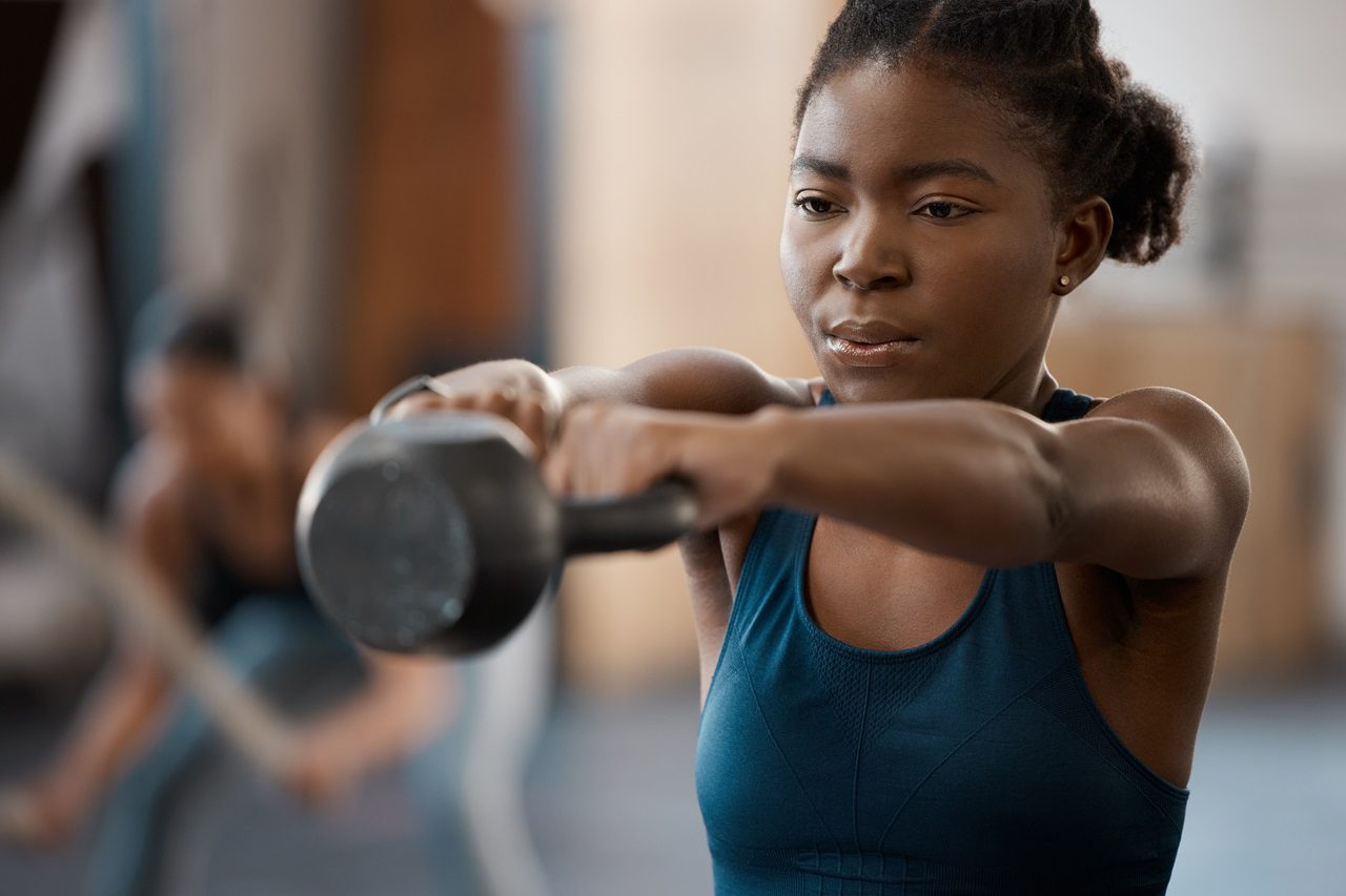 woman working out