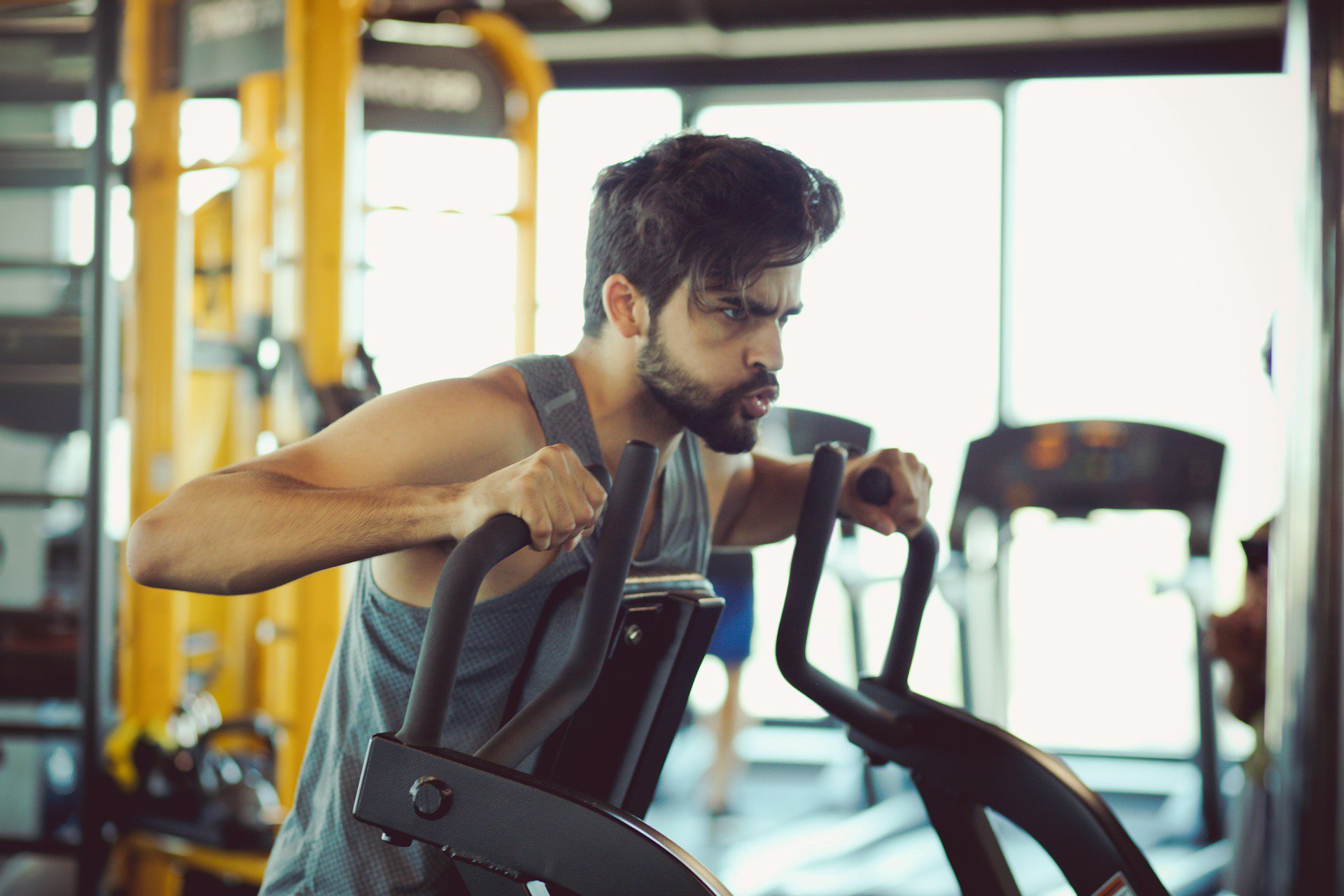 man at the gym