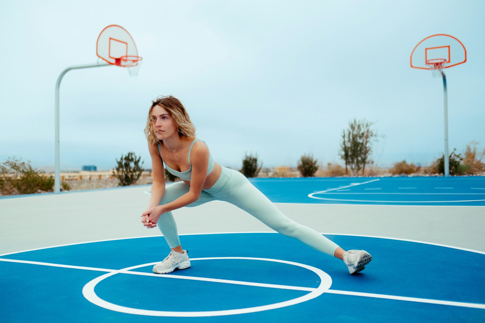 stretching