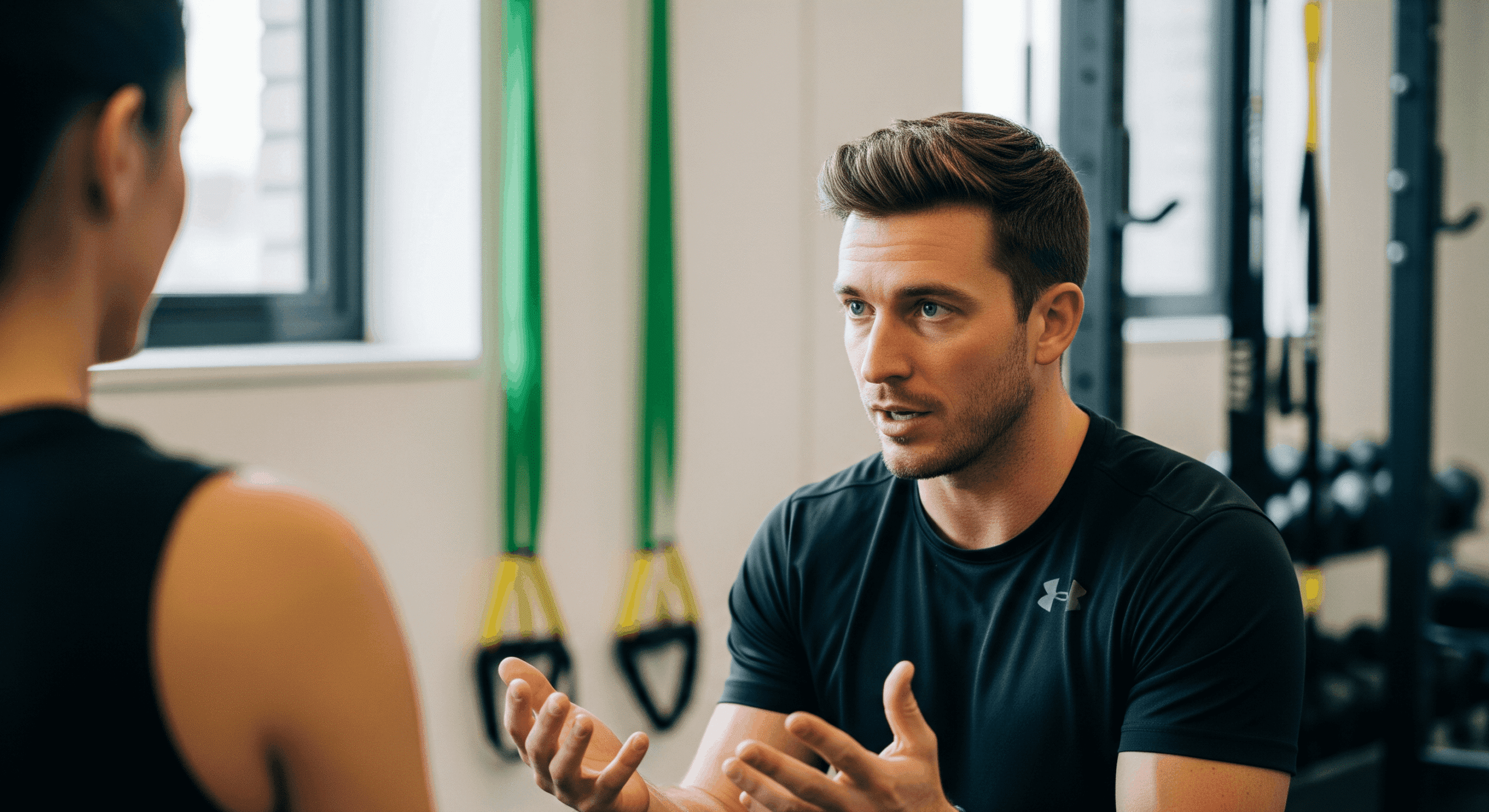 Personal Trainer Vancouver: How a Personal Trainer in Vancouver Can Match Your Training Style and Personality ALT Text (short): Personal trainer in Vancouver coaching a client during a consultation