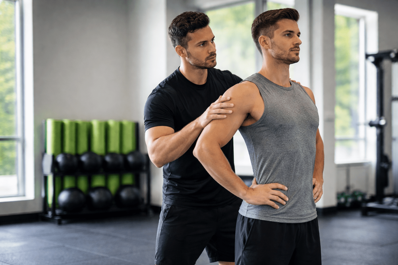 personal trainer near Lougheed providing posture correction